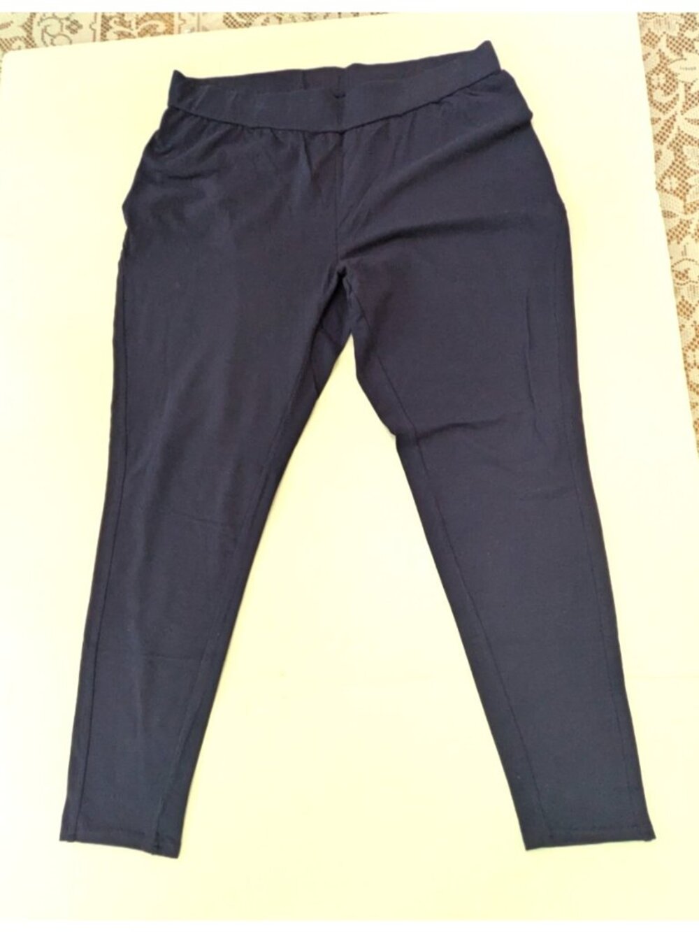 Queen Collection Navy Blue Leggings Size 1X Cotton Blend Pants